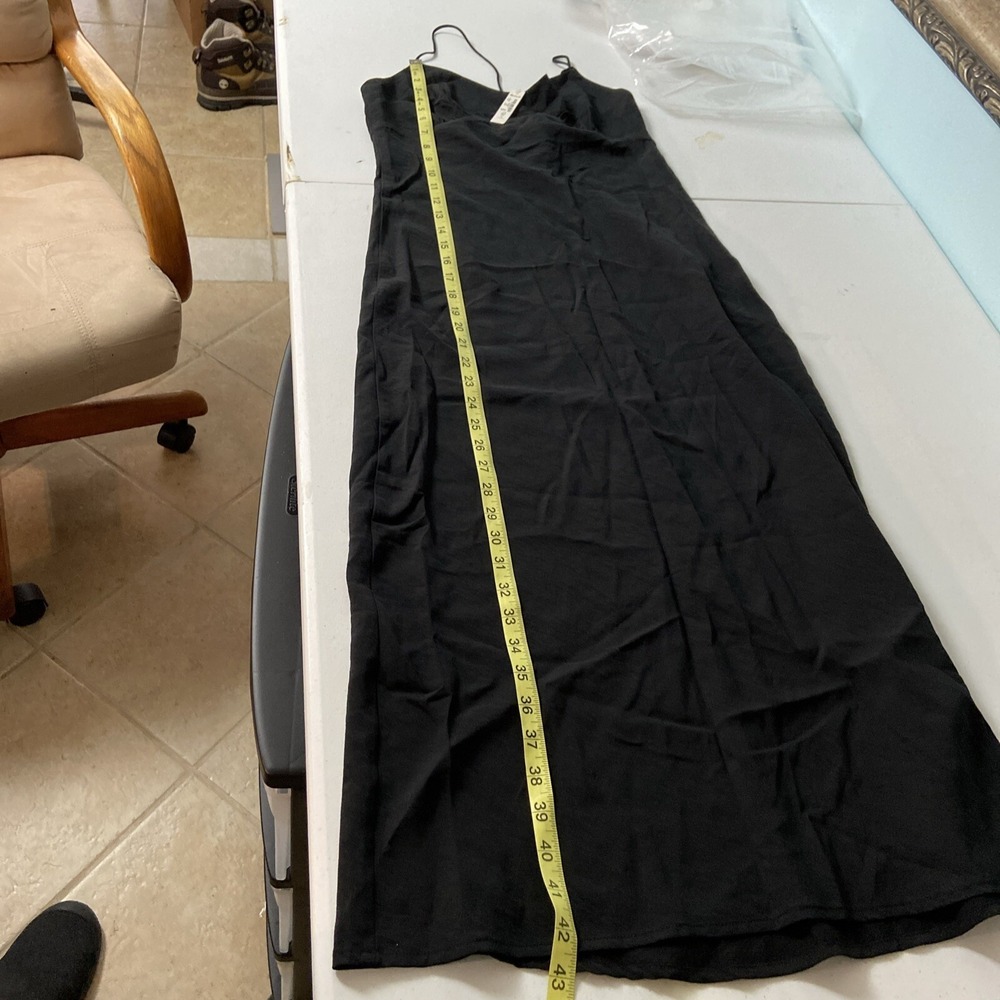 Madewell women's Layton Midi Slip Dress Size 2 Black NK419 - Picture 4 of 6